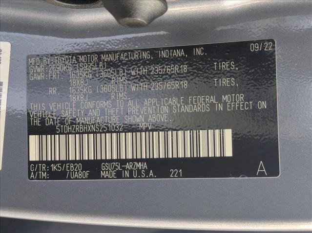 2022 Toyota Highlander XLE Roseville CA