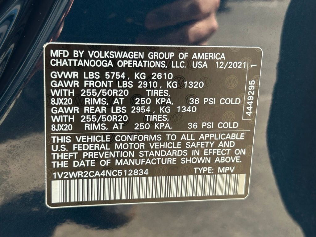 2022 Volkswagen Atlas 3.6L V6 SE w/Technology Tampa FL