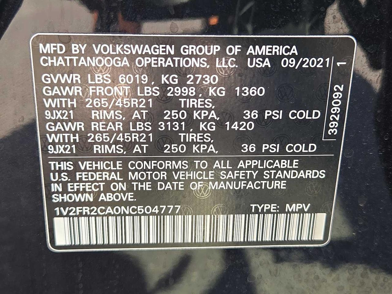 2022 Volkswagen Atlas 3.6L V6 SEL Premium R-Line Irving TX