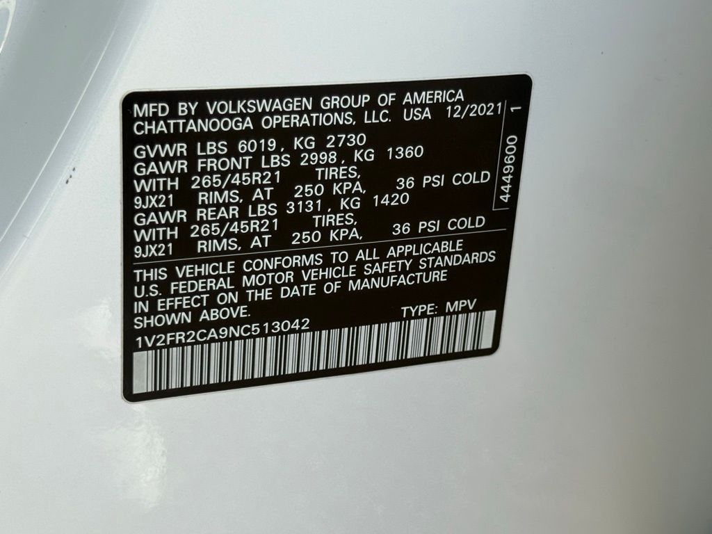 2022 Volkswagen Atlas 3.6L V6 SEL Premium R-Line Lakeland FL