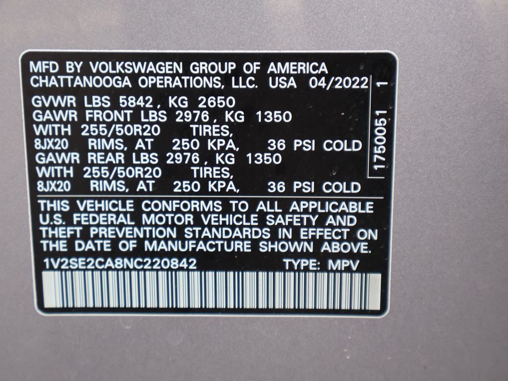 2022 Volkswagen Atlas Cross Sport 3.6L V6 SEL R-Line