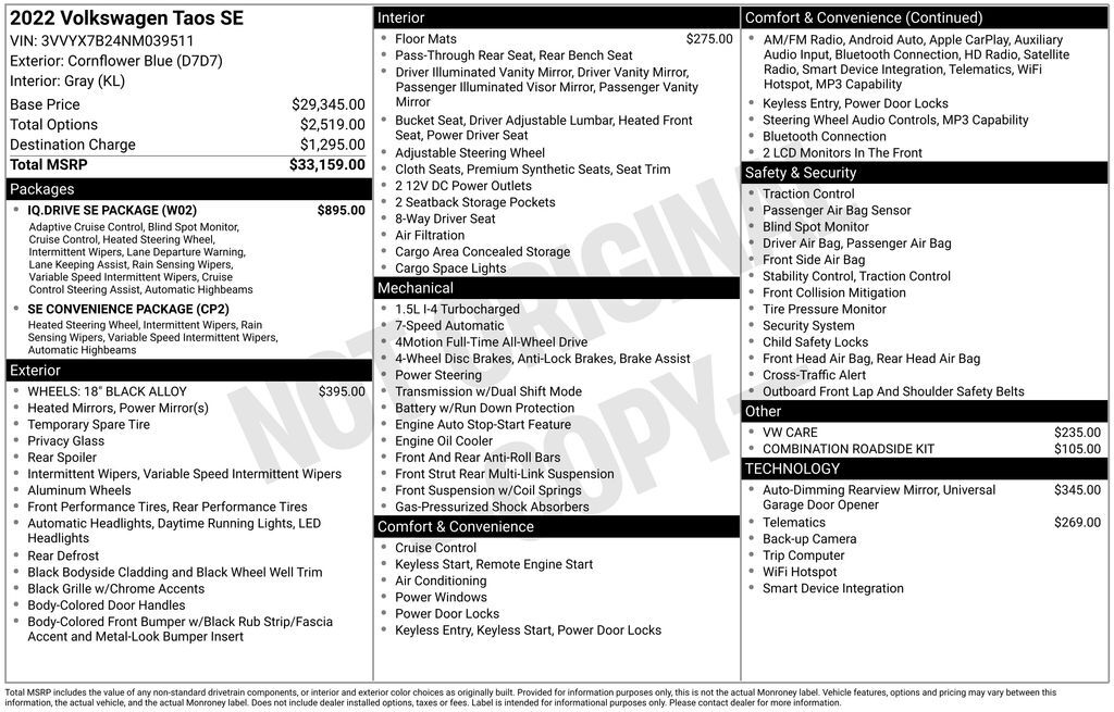 2022 Volkswagen Taos 1.5T SE San Clemente CA