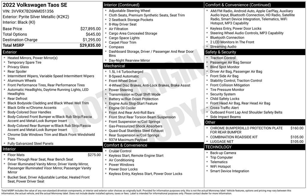 2022 Volkswagen Taos 1.5T SE Lakeland FL