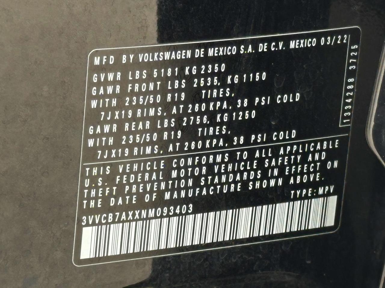 2022 Volkswagen Tiguan 2.0T SE R-Line Black Woodbridge VA