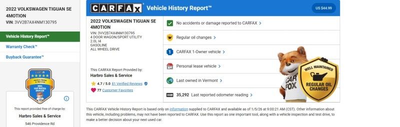 2022 Volkswagen Tiguan SE - PANORAMIC SUNROOF - 1 OWNER Whitinsville MA 2022 Volkswagen Tiguan SE - PANORAMIC SUNROOF - 1 OWNER Whitinsville MA