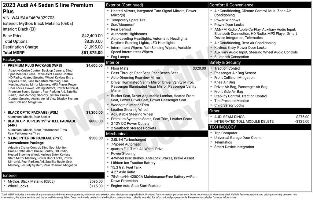 2023 Audi A4 45 S line Premium Plus Lakeland FL