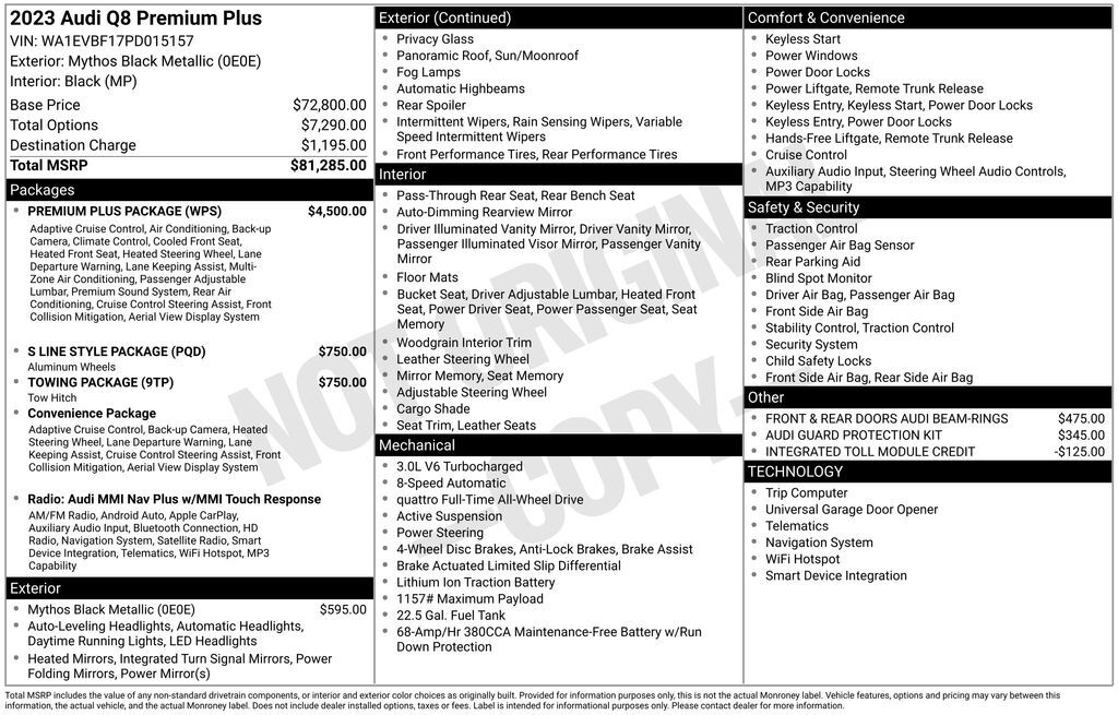 2023 Audi Q8 55 Premium Plus Lakeland FL
