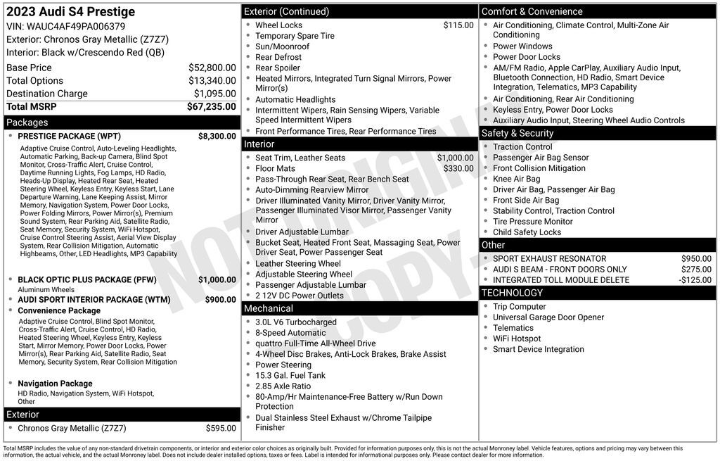2023 Audi S4 3.0T Prestige Lakeland FL