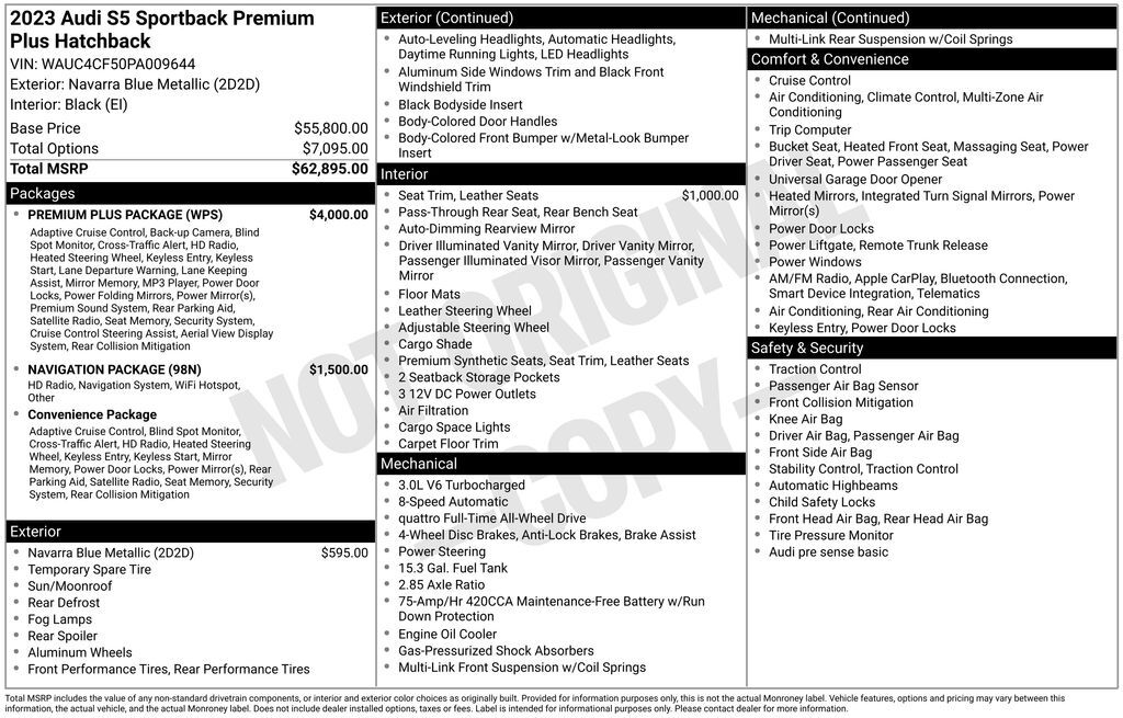2023 Audi S5 Sportback Premium Plus Lakeland FL