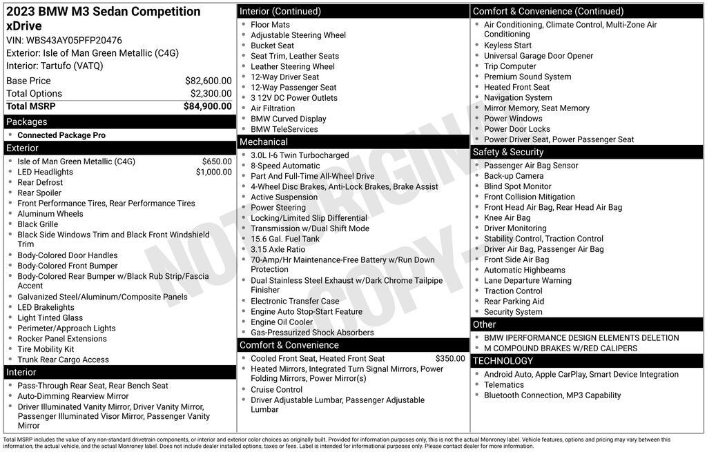 2023 BMW M3 Competition Lakeland FL