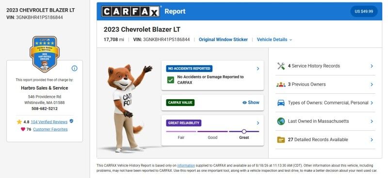 2023 Chevrolet Blazer LT Webster MA 2023 Chevrolet Blazer LT Webster MA