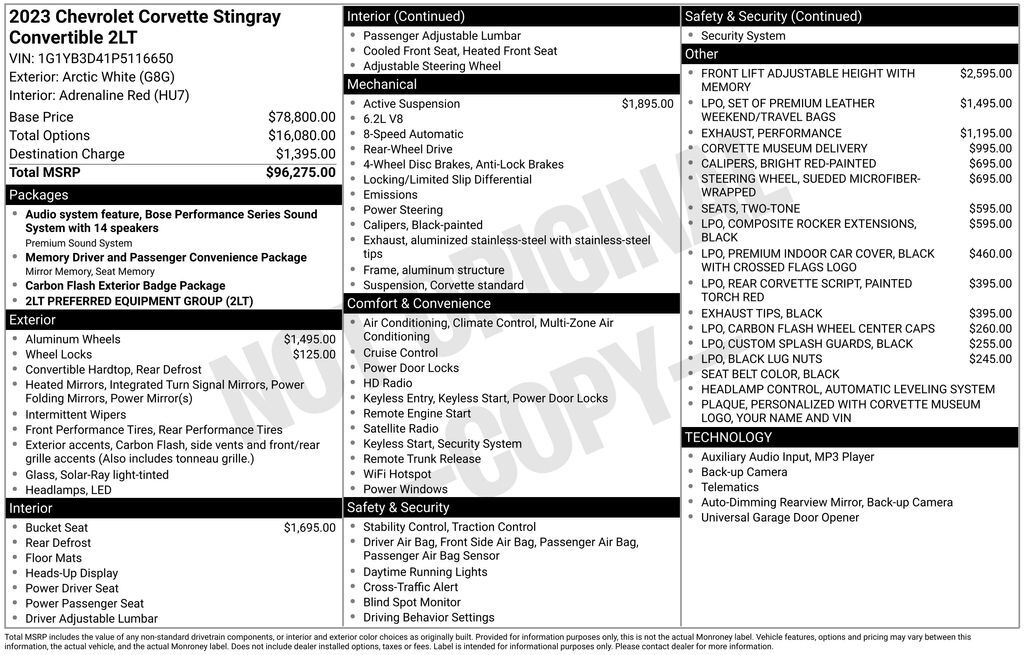 2023 Chevrolet Corvette Stingray Lakeland FL