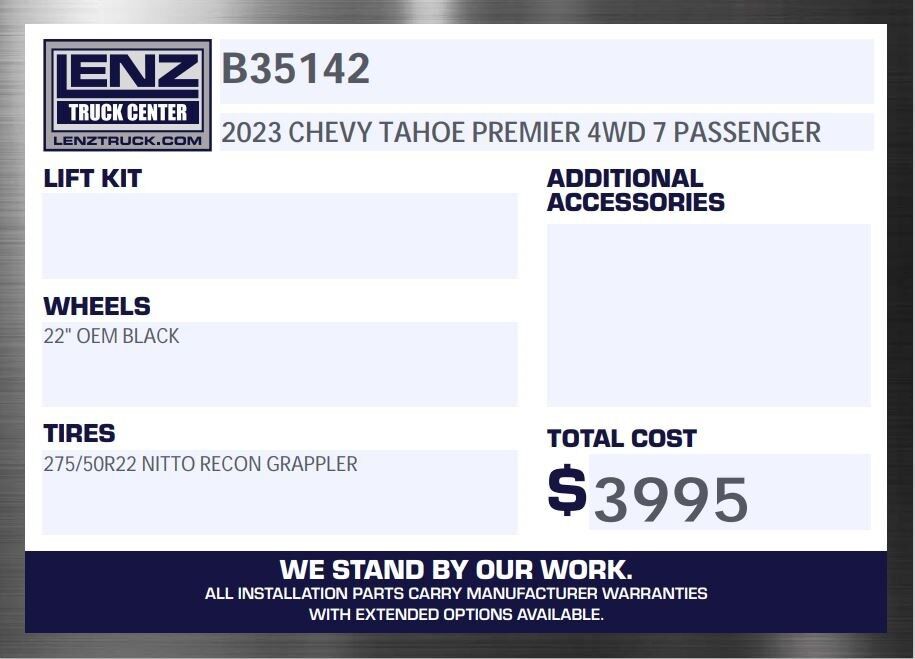 2023 Chevrolet Tahoe Premier 4WD 7 Passenger Fond du Lac WI 2023 Chevrolet Tahoe Premier 4WD 7 Passenger Fond du Lac WI