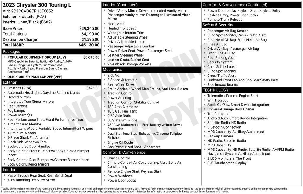 2023 Chrysler 300 Touring Lakeland FL