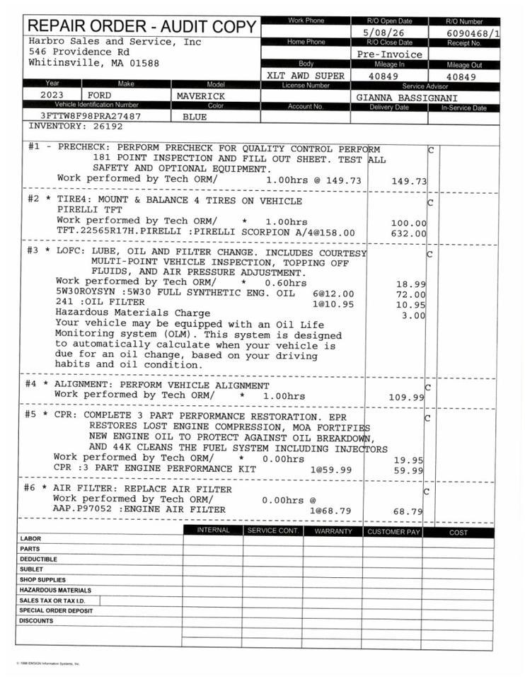 2023 Ford Maverick XLT - 1 OWNER - FX4 - TOW PACK Webster MA 2023 Ford Maverick XLT - 1 OWNER - FX4 - TOW PACK Webster MA