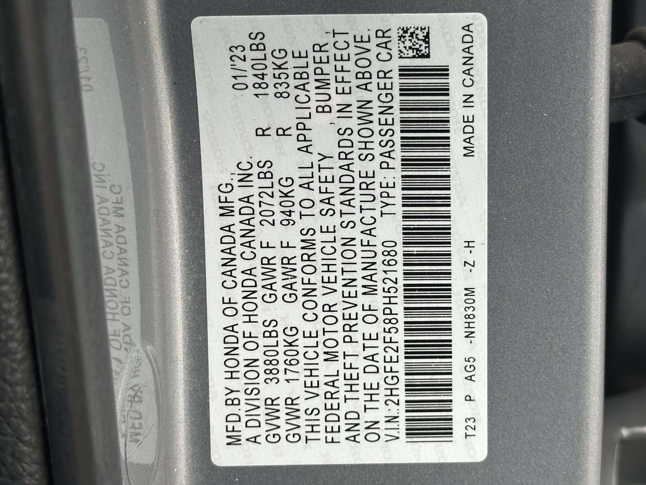 2023 Honda Civic Sport Woodbridge VA