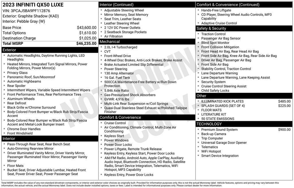 2023 INFINITI QX50 LUXE Lakeland FL