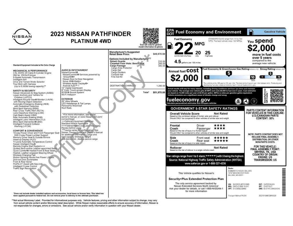 2023 Nissan Pathfinder Platinum Lakeland FL