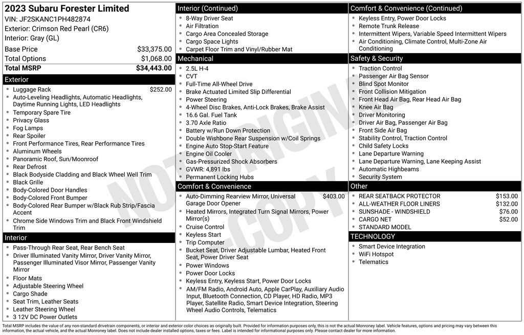 2023 Subaru Forester Limited Lakeland FL