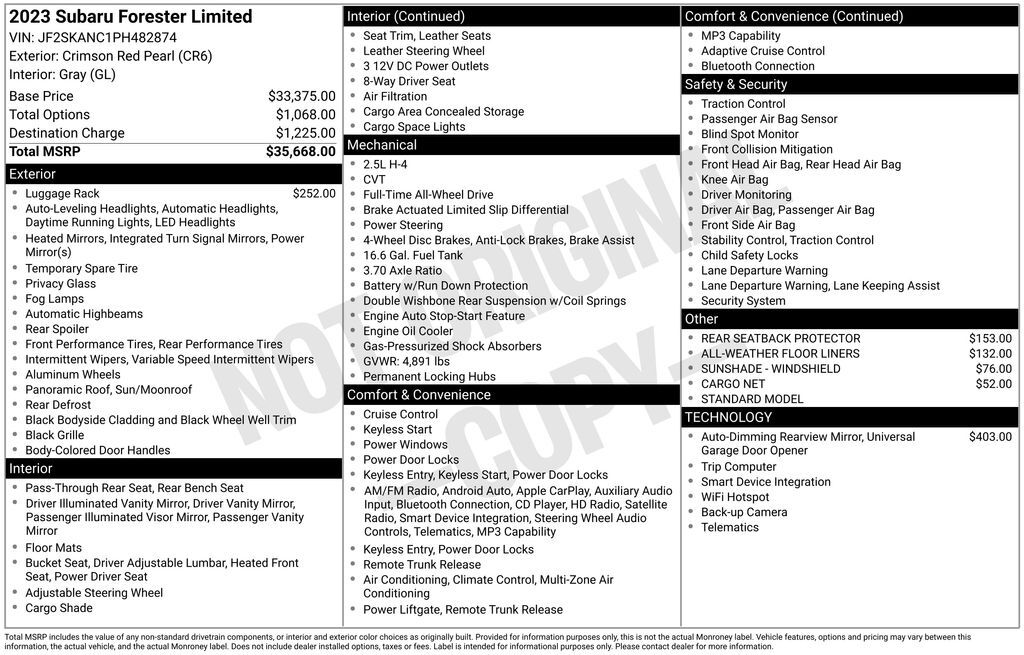 2023 Subaru Forester Limited Lakeland FL