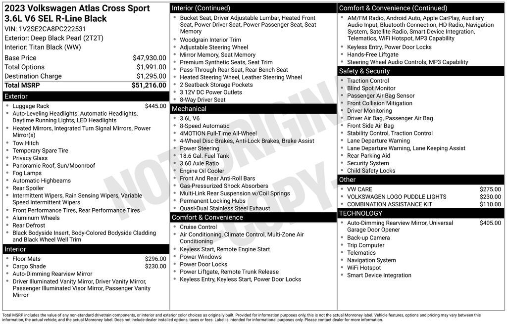 2023 Volkswagen Atlas Cross Sport 3.6L V6 SEL R-Line San Clemente CA