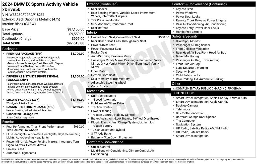 2024 BMW iX xDrive50 San Clemente CA