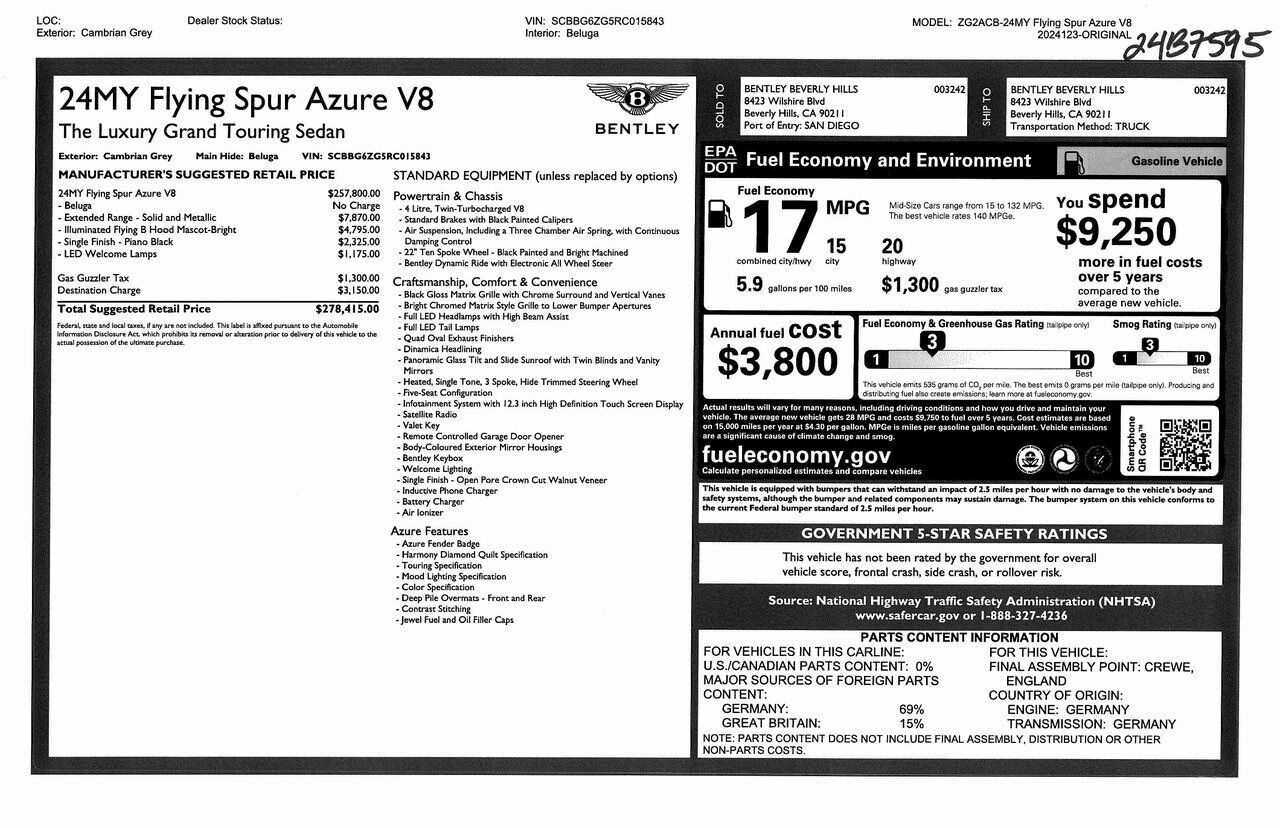 2024 Bentley Flying Spur Azure Azure Lawrence KS