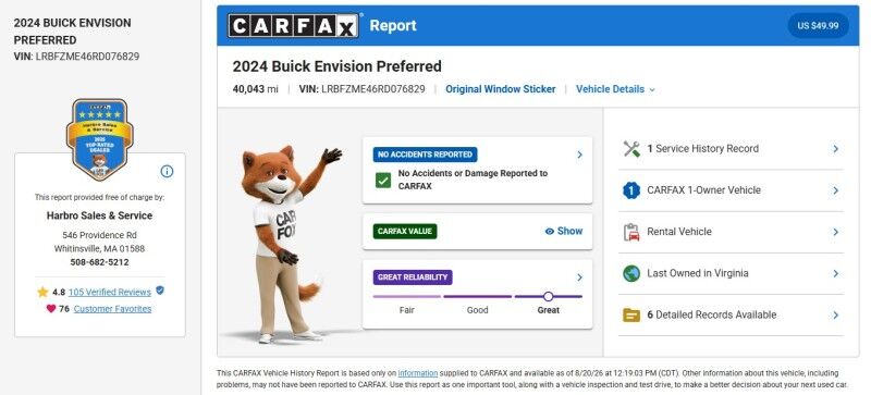 2024 Buick Envision Preferred - 1 OWNER - LEATHER Webster MA 2024 Buick Envision Preferred - 1 OWNER - LEATHER Webster MA