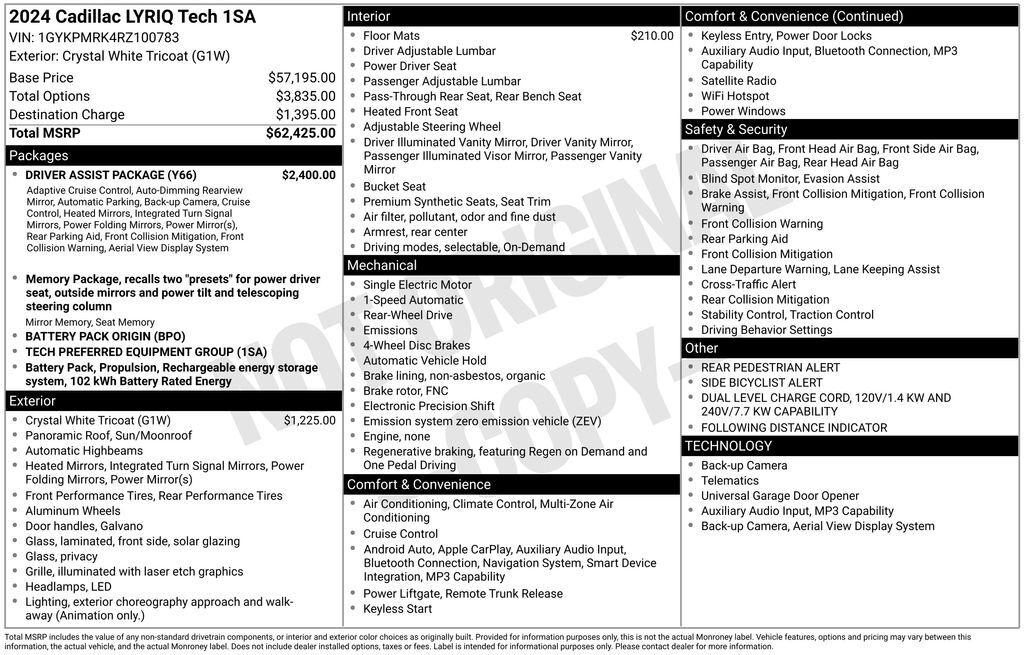 2024 Cadillac LYRIQ Tech Lakeland FL