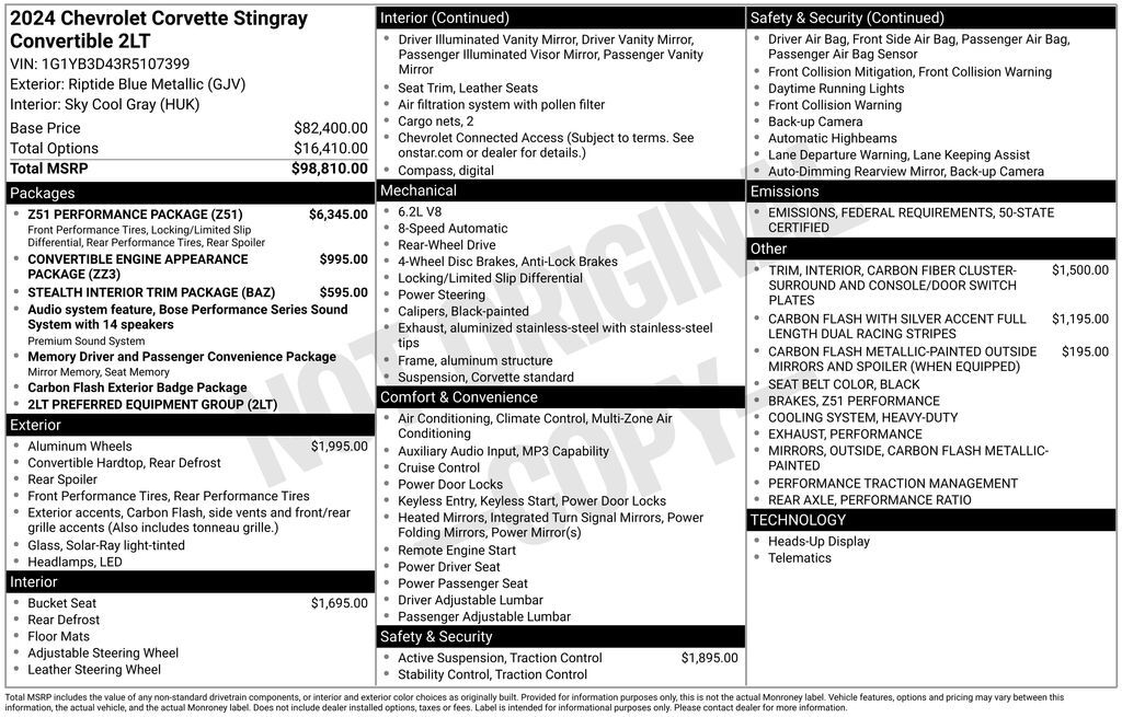 2024 Chevrolet Corvette Stingray Lakeland FL