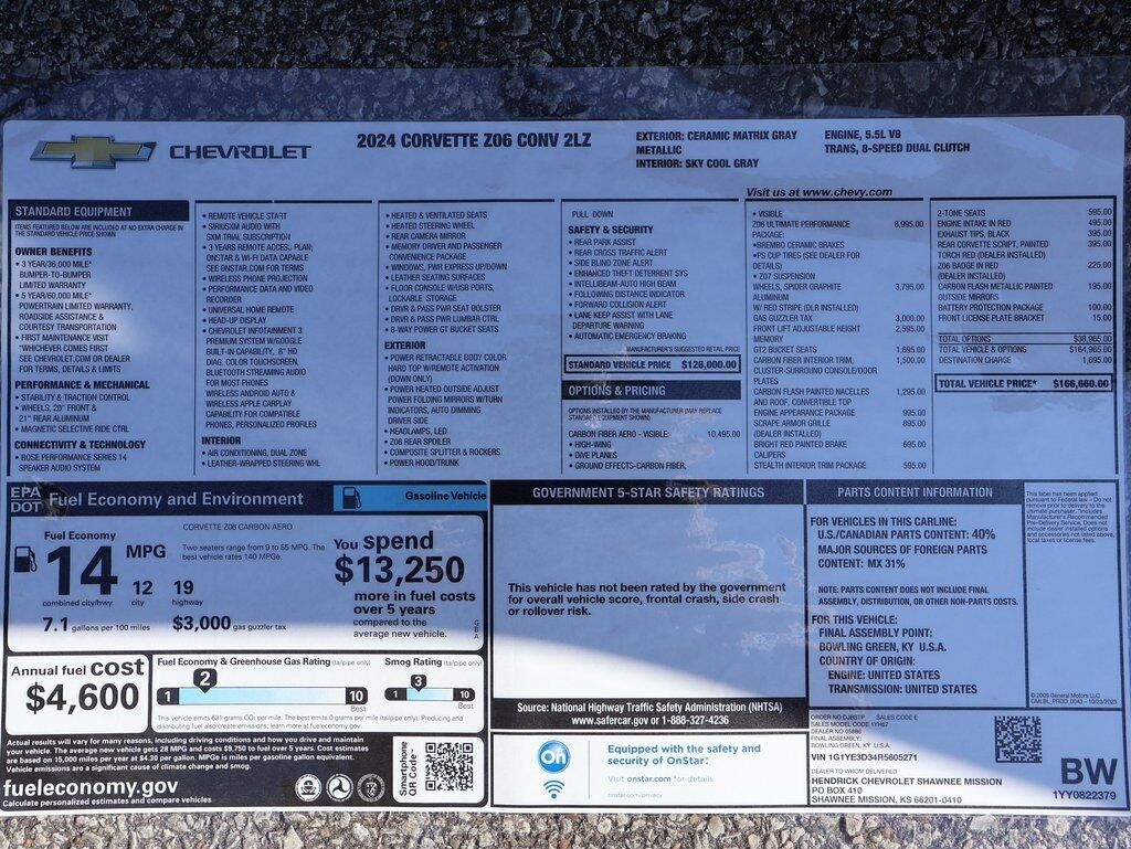 2024 Chevrolet Corvette Z06/ Z07 Performance Package San Clemente CA