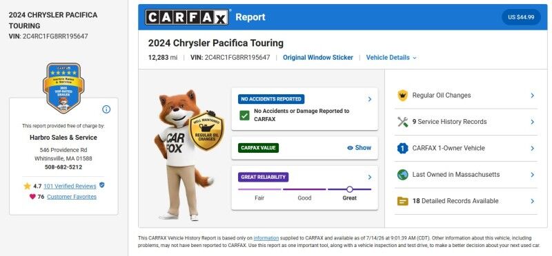 2024 Chrysler Pacifica Touring - HANDICAP VAN Webster MA 2024 Chrysler Pacifica Touring - HANDICAP VAN Webster MA