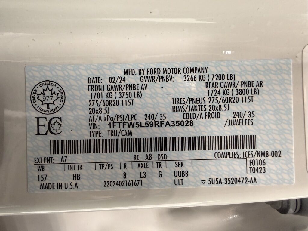 2024 Ford F-150 4x4 SuperCrew Lariat Minocqua WI