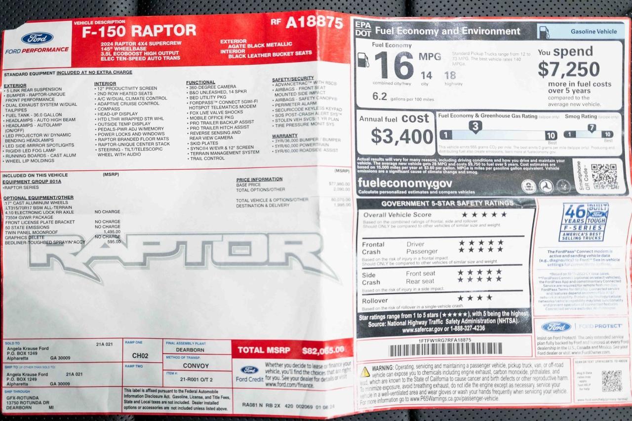 2024 Ford F-150 Raptor Marietta GA 2024 Ford F-150 Raptor Marietta GA