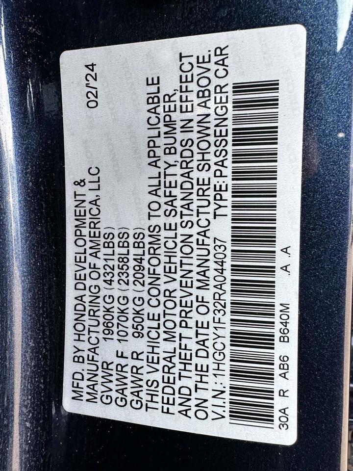 2024 Honda Accord Sedan EX Clifton Park NY