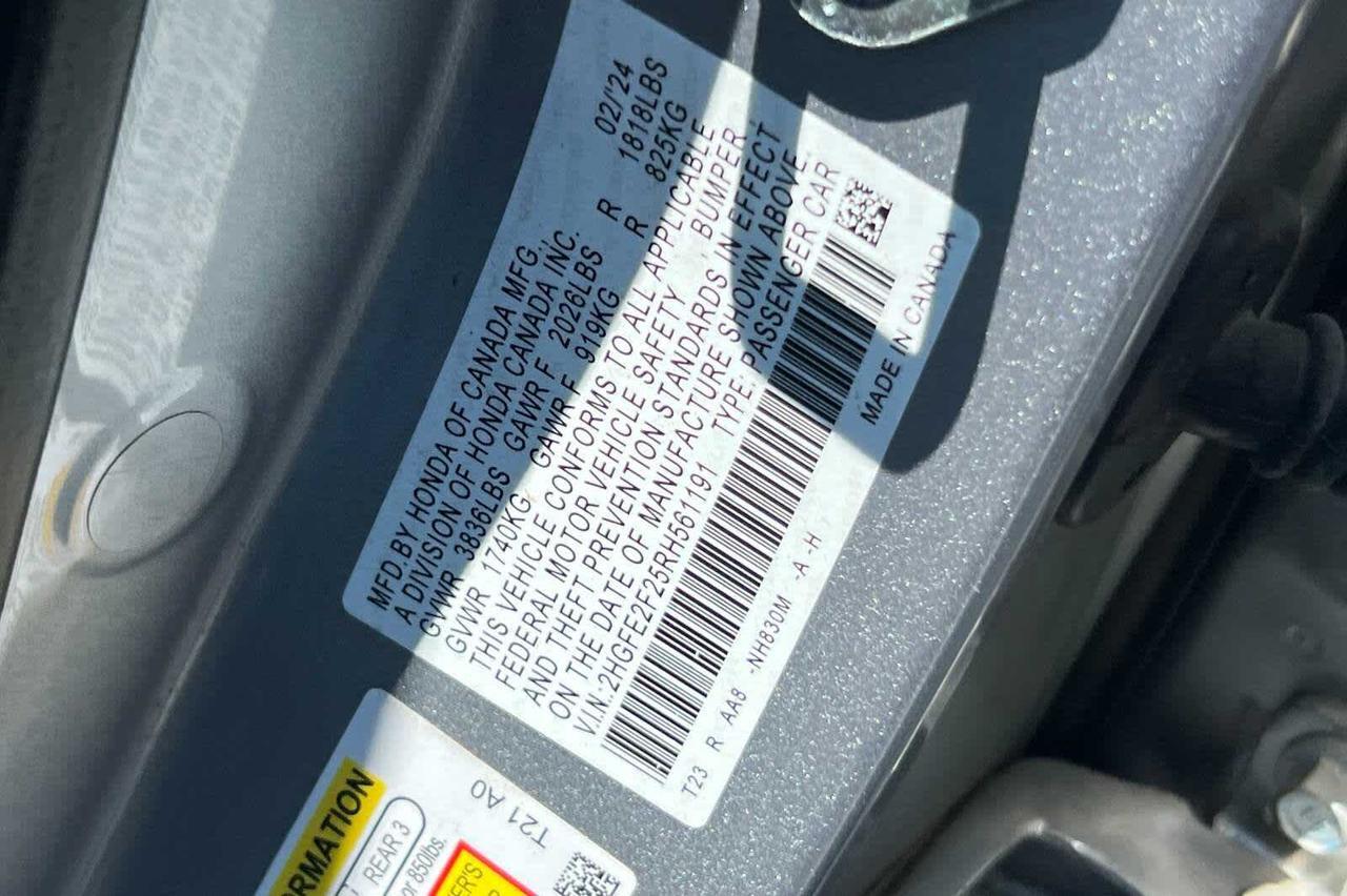 2024 Honda Civic LX Roseville CA