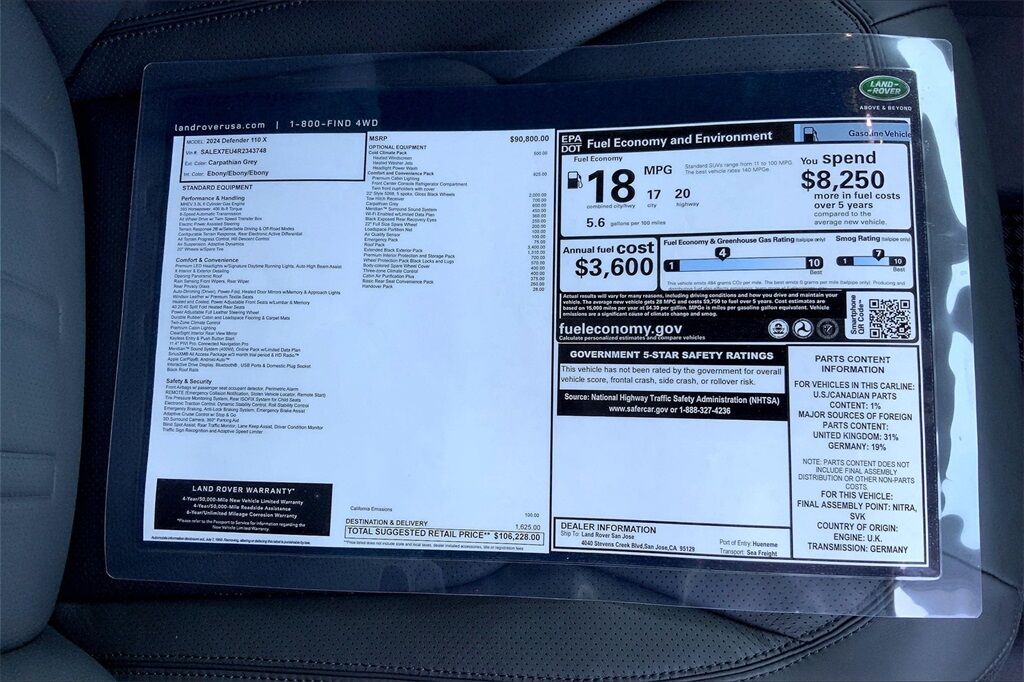 2024 Land Rover Defender 110 X San Jose CA