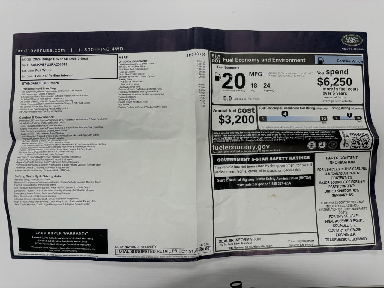 2024 Land Rover Range Rover SE LWB Marietta GA 2024 Land Rover Range Rover SE LWB Marietta GA