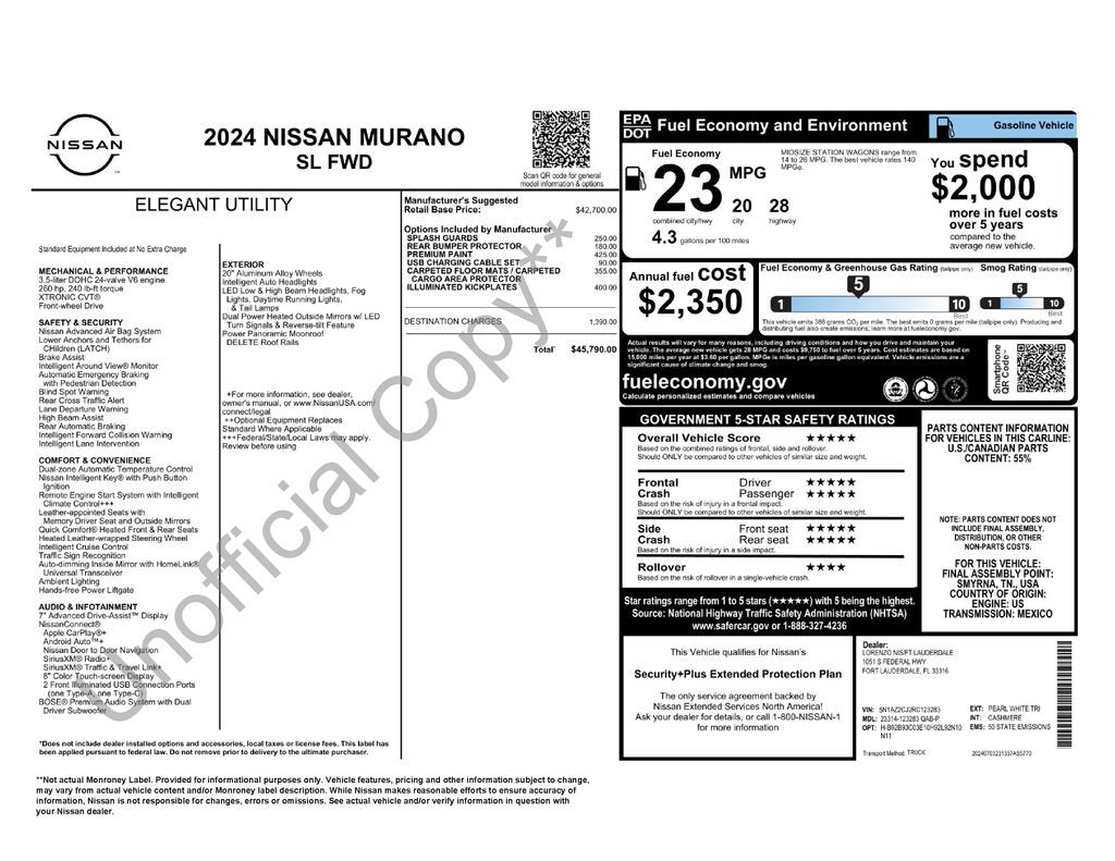 2024 Nissan Murano SL Lakeland FL