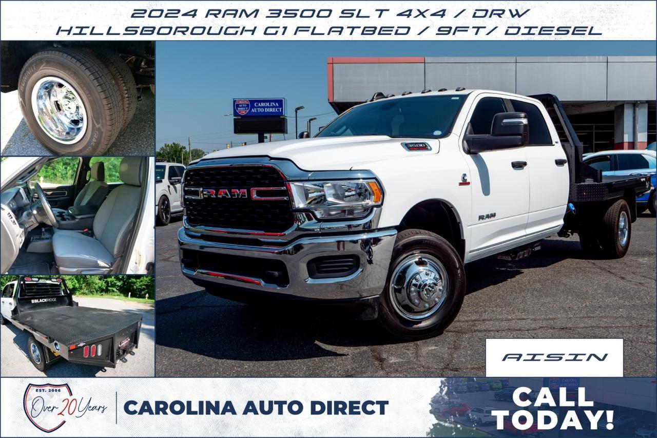 2024 Ram 3500 SLT 4X4 / HILLSBOROUGH G1 FLATBED / DRW / Diesel! Lincolnton NC 2024 Ram 3500 SLT 4X4 / HILLSBOROUGH G1 FLATBED / DRW / Diesel! Lincolnton NC