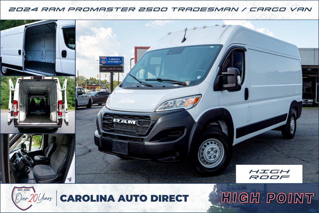 2024 Ram ProMaster 2500 Tradesman / Cargo Van / High Roof / 3.6L V6! High Point NC 2024 Ram ProMaster 2500 Tradesman / Cargo Van / High Roof / 3.6L V6! High Point NC