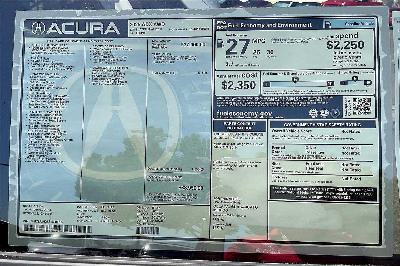 2025 Acura ADX Roseville CA