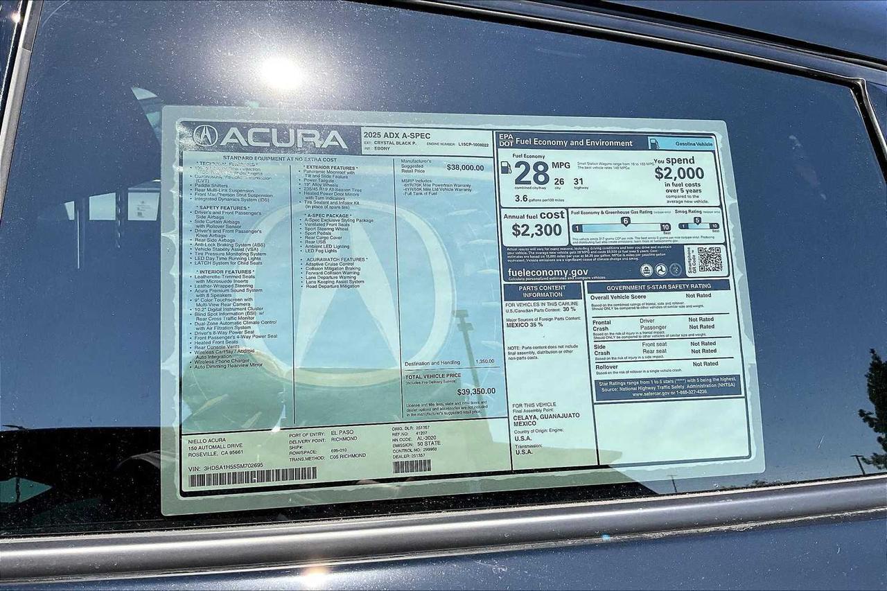 2025 Acura ADX w/A-Spec Package Roseville CA