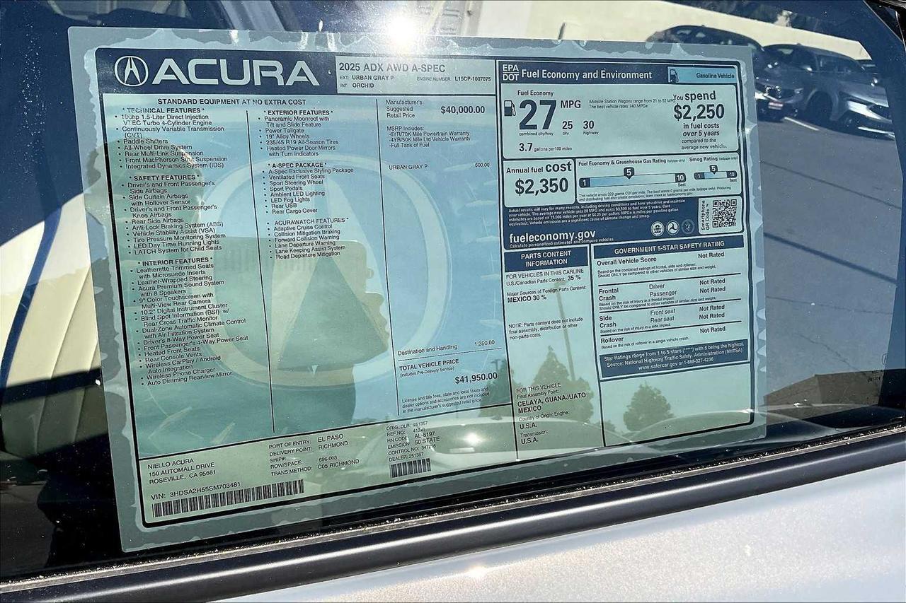 2025 Acura ADX w/A-Spec Package Roseville CA