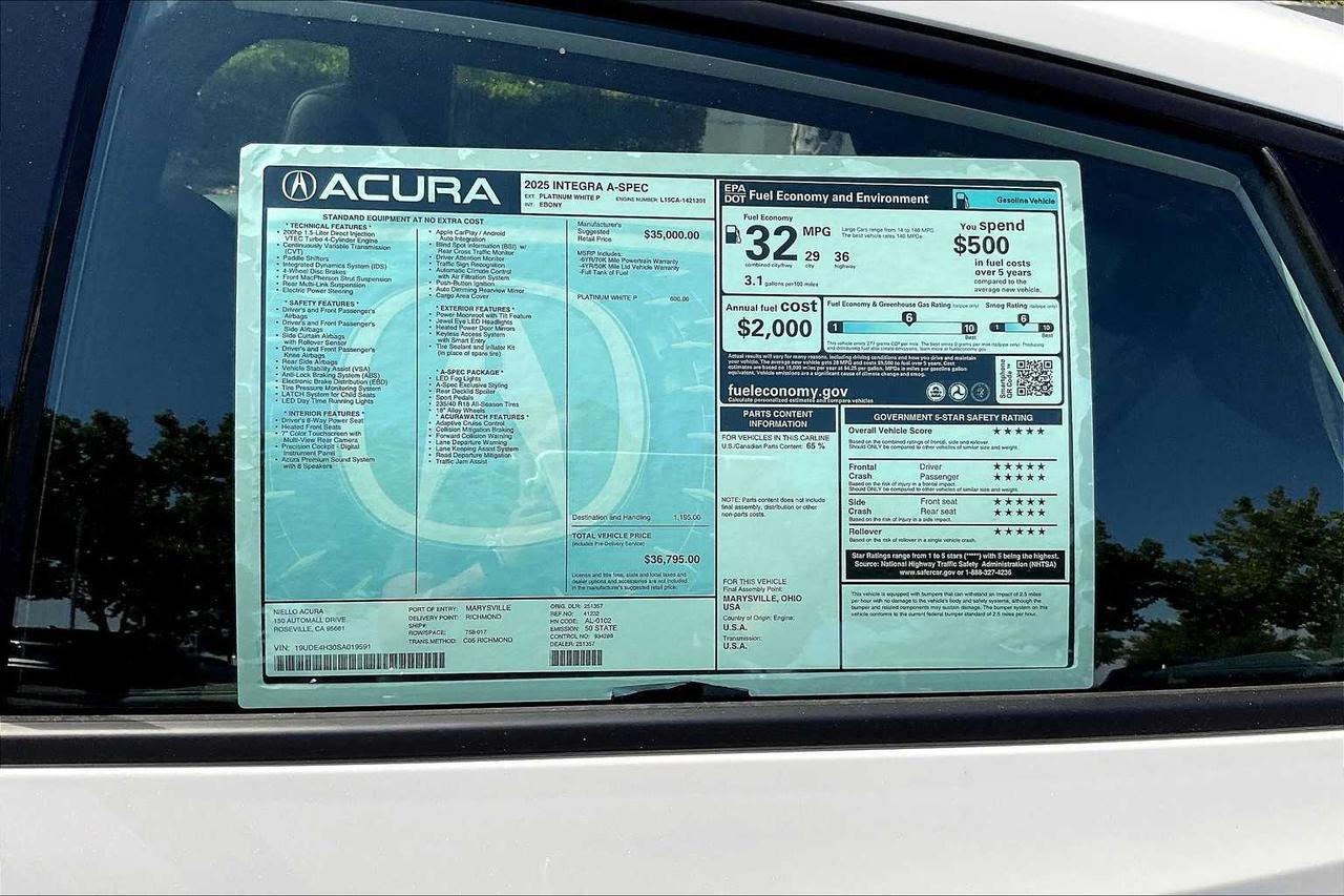 2025 Acura Integra w/A-Spec Package Roseville CA
