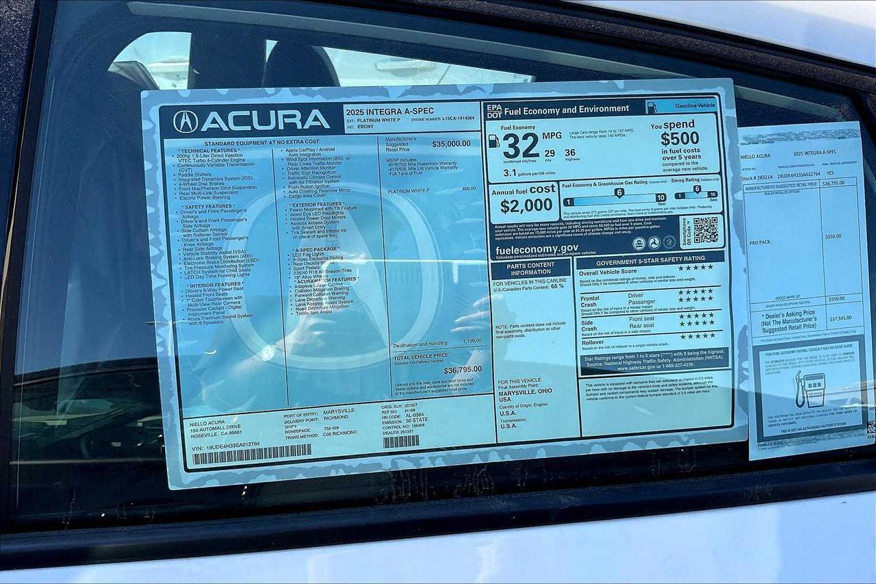 2025 Acura Integra w/A-Spec Package Roseville CA