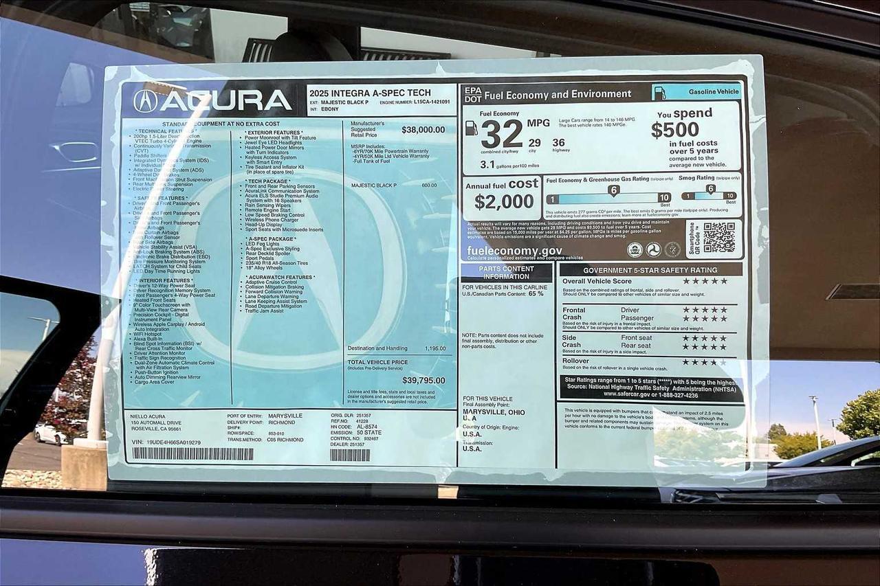 2025 Acura Integra w/A-Spec Technology Package Roseville CA