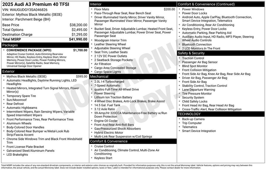 2025 Audi A3 40 Premium Lakeland FL