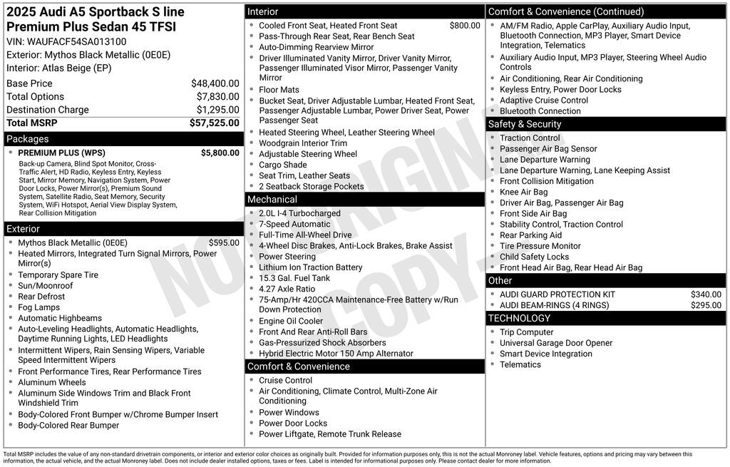 2025 Audi A5 Sportback 45 S line Premium Plus Lakeland FL