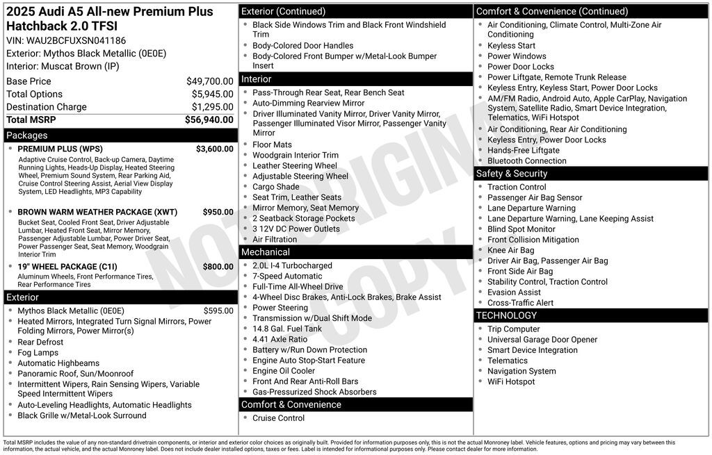 2025 Audi All-new A5 2.0T Premium Plus Lakeland FL